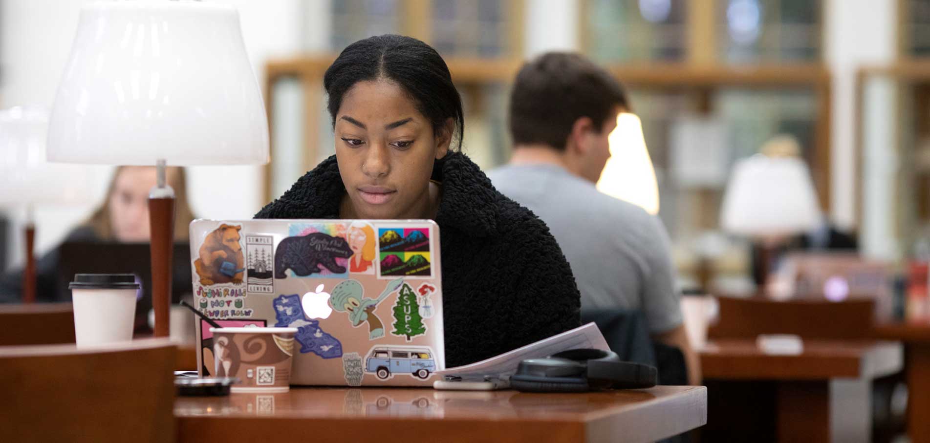 student on a laptop